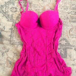 True Desire Hot Pink Lace Dress